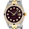 Image 1 : Rolex Mens 2 Tone Maroon VS Diamond & Sapphire Datejust Wriswatch
