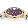Image 9 : Rolex Mens 2 Tone Maroon VS Diamond & Sapphire Datejust Wriswatch