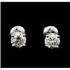 Image 1 : 1.14 ctw Diamond Stud Earrings - 14KT White Gold
