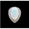 Image 2 : 8.65 ctw Opal and Diamond Ring - 14KT White Gold