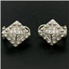Image 2 : Barry Kieselstein Cord Platinum 0.50 ctw E VVS Diamond Pyramid Clip On Earrings