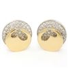 Image 1 : Movado 18K Two Tone Gold 1.80 ctw FINE Round Diamond & Heart Disk Button Earring