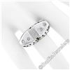 Image 3 : New 18kt White Gold 0.16 ctw Burnish Round Diamond Pierced Sides Band Ring