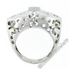 Image 5 : New 18kt White Gold 0.16 ctw Burnish Round Diamond Pierced Sides Band Ring