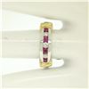 Image 8 : 14K White & Yellow Gold 0.47 ctw Top Quality Diamond & Ruby Channel Set Band Rin