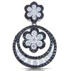 Image 1 : 14k White Gold 1.23CTW Diamond and Black Diamonds Pendant, (SI1/G)