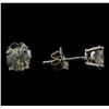 Image 2 : 14KT White Gold 1.36 ctw Diamond Stud Earrings