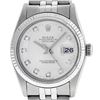 Image 1 : Rolex Mens Stainless Silver Diamond 36MM Datejust Wristwatch