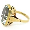 Image 7 : Antique 14kt Yellow Gold 8.57 ctw GIA Certified Oval Aquamarine Solitaire Ring