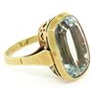 Image 8 : Antique 14kt Yellow Gold 8.57 ctw GIA Certified Oval Aquamarine Solitaire Ring