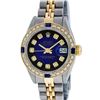 Image 1 : Rolex Ladies 2 Tone Blue Vignette Diamond & Sapphire Datejust Wristwatch