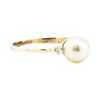 Image 1 : 0.04 ctw Diamond and Pearl Ring - 10KT Yellow Gold