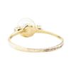 Image 3 : 0.04 ctw Diamond and Pearl Ring - 10KT Yellow Gold