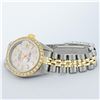 Image 7 : Rolex Ladies 2 Tone 18K Gold Bezel Pink MOP Baguette Diamond Datejust Wristwatch