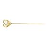 Image 1 : Opal Heart Stick Pin - Yellow Gold Plated