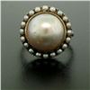 Image 2 : Antique Victorian 10K Rose Gold Bezel Mabe Prong Seed Pearl Ring & Earrings Set