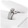 Image 6 : Vintage 14kt White Gold 1.06 ctw Round Diamond Engagement Ring and Nested Weddin