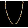 Image 2 : 33.56 ctw Multi Color Sapphire Necklace - 14KT White Gold