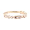 Image 1 : 0.25 ctw Diamond Straight Line Station Ring with Milgrain Detailing - 14KT Rose