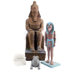 THE MUMMY (1999)/THE MUMMY RETURNS (2001) - Egyptian Model Miniatures and Crew Hat