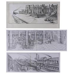 THE MUMMY RETURNS (2001) - Three Allan Cameron Hand-Drawn Landscape Concepts