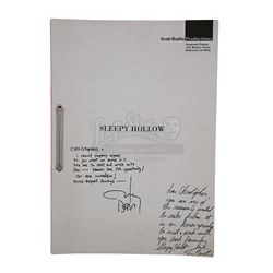 SLEEPY HOLLOW (1999) - Sir Christopher Lee's Personal Filming Script Autographed by Johnny Depp and 