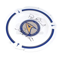 STAR TREK: GENERATIONS (1994) - Patrick Stewart and William Shatner-Autographed USS Enterprise Plate
