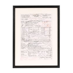 STAR WARS: THE PHANTOM MENACE (1999) - Framed George Lucas, Main-cast and Crew Autographed Call Shee