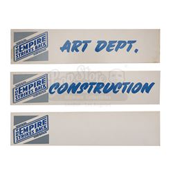 STAR WARS: THE EMPIRE STRIKES BACK (1980) - Art Dept., "Construction" and Blank Door Signs