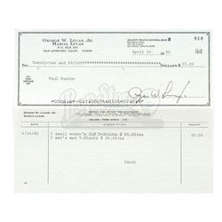STAR WARS: THE EMPIRE STRIKES BACK (1980) - George Lucas-signed Check