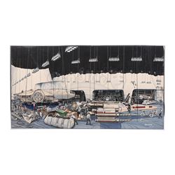 STAR WARS: THE EMPIRE STRIKES BACK (1980) - Roger Deer Hand-painted Ice Hangar Artwork