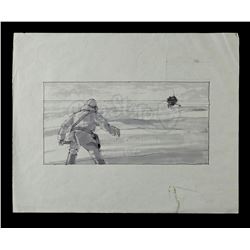 STAR WARS: THE EMPIRE STRIKES BACK (1980) - Hand-drawn Joe Johnston Han Solo (Harrison Ford) and Pro