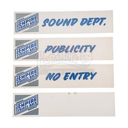 STAR WARS: THE EMPIRE STRIKES BACK (1980) - Sound Dept., "Publicity", "No Entry" and Blank Door Sign