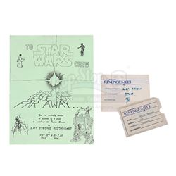 STAR WARS: RETURN OF THE JEDI (1983) - Cast-and-crew Invitation, ID Card and Car Pass