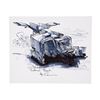 Image 11 : STARSHIP TROOPERS (1997) - Hand-drawn and Hand-coloured Retrieval Boat Concept Artwork by Allan Came