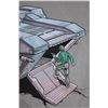 Image 3 : STARSHIP TROOPERS (1997) - Hand-drawn and Hand-coloured Retrieval Boat Concept Artwork by Allan Came
