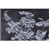 Image 6 : STARSHIP TROOPERS (1997) - Fleet Battlestation Ticonderoga Production Design Copy with Pen and Ink A