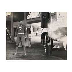 SUPERMAN IV: THE QUEST FOR PEACE (1987) - Production Still Autographed by Christopher Reeve