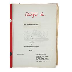 THE THREE MUSKETEERS (1973) - Sir Christopher Lee's Personal Annotated Shooting Script