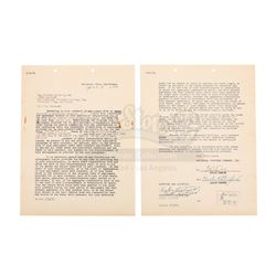 VARIOUS PRODUCTIONS - 1954 Universal Studios Contract Signed by Clint Eastwood