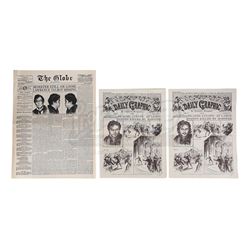 THE WOLFMAN (2010) - Set of Three Wolfman Escape Newspapers