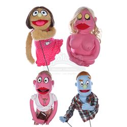 AVENUE Q (STAGE SHOW) - Kate Monster, Rod, Lucy the Slut Convert and Lucy the Slut Hospital Puppets