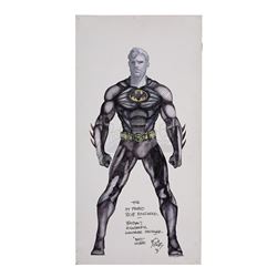 BATMAN (1989) - Bob Ringwood Hand-drawn Batman (Michael Keaton) Costume Design