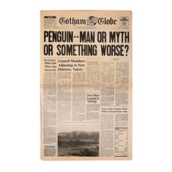 BATMAN RETURNS (1992) - Gotham Globe "Penguin..Man or Myth or Something Worse?" Newspaper