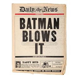 BATMAN RETURNS (1992) - Daily News "Batman Blows It" Newspaper