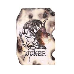 THE DARK KNIGHT (2008) - Scorched Joker Card Autographed by Heath Ledger