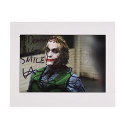 THE DARK KNIGHT (2008) - Heath Ledger 'Joker' Autographed Still