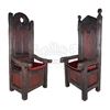 Image 1 : BRAVEHEART (1995) - Screen-Matched King and Queen Baronial-Style Thrones