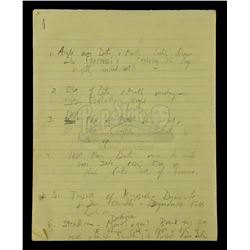 THE GOONIES (1985) - Steven Spielberg's Personal Handwritten Dialogue and Shot Notes