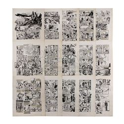 THE GORGON (1964) - Trevor Goring and Manuel Cuyas Full Hand-drawn Comic Book Adaptation Art